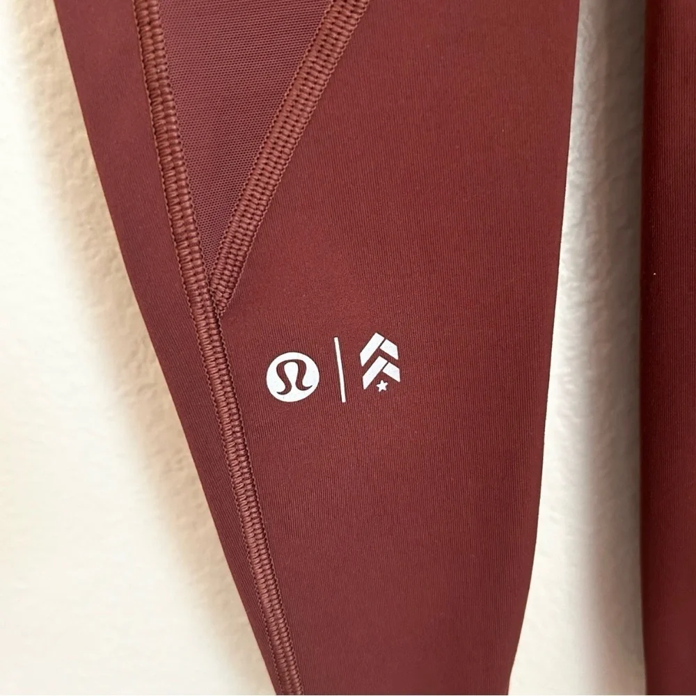 Lululemon X Barry’s Stronger as One High Rise Tight in Midnight Maroon, Size 4